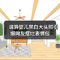 诡异婴儿黑白大头照引爆网友摆烂表情包（图3）