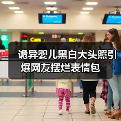 诡异婴儿黑白大头照引爆网友摆烂表情包（图4）