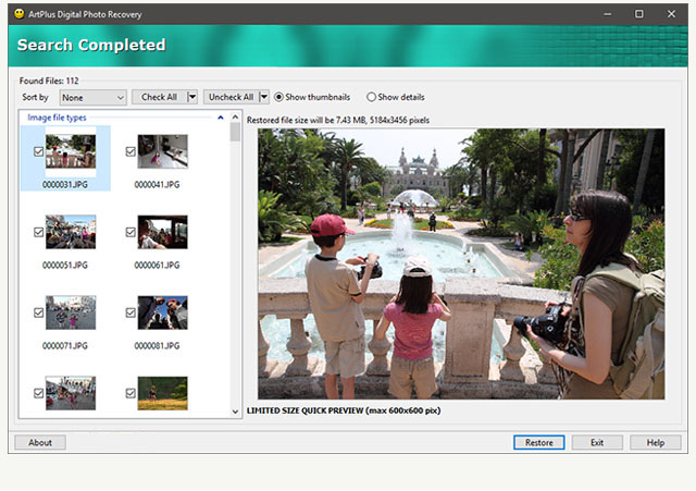 ArtPlus Digital Photo Recovery(照片恢复软件)官方版 v7.3.9.236