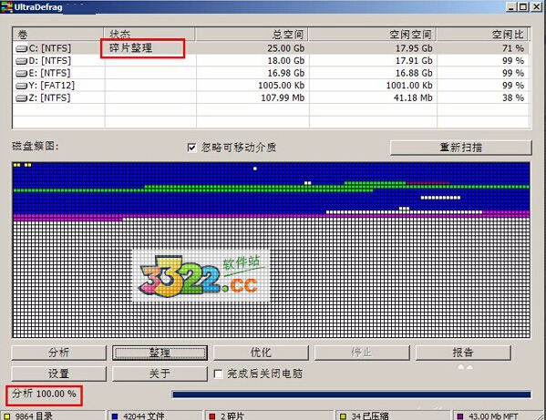 UltraDefrag Enterprise(磁盘碎片整理工具) v9.0.1绿色版